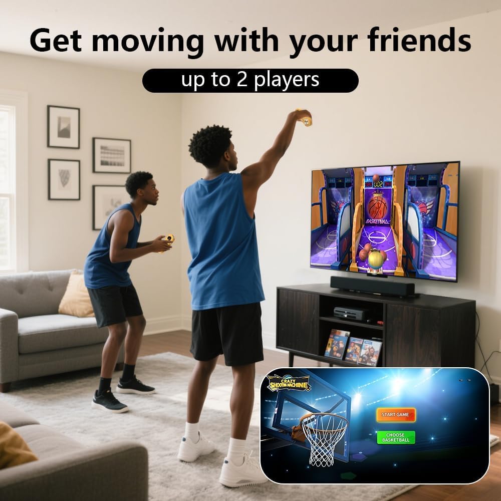 TV Game Console, Plug and Play Video Games for TV Built-in 200, Wireless Gamepad Somatosensory Control, Great for Gifts, Kid & Families Interactive, Gaming Nights, Parties and Playdates