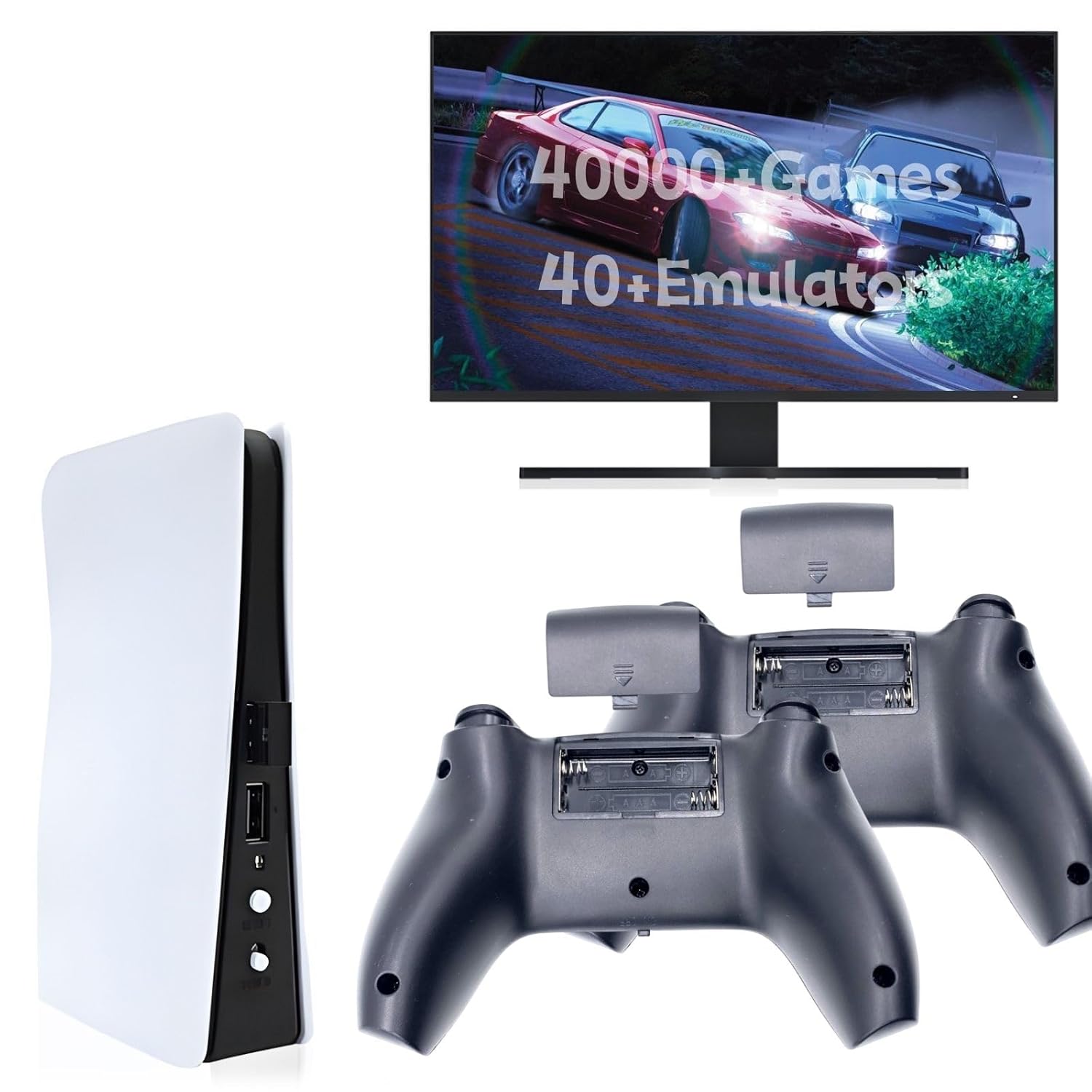 Wireless Retro Game Console Nostalgia Plug and Play Video Game Console 4k,40000+ Video Games 128GB Built in 40+Emulators Console,2.4G Wireless Controllers